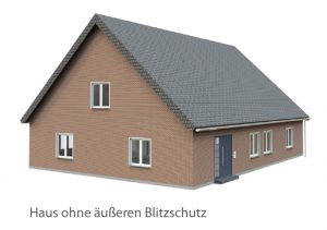 Haus ohne äußeren Blitzschutz