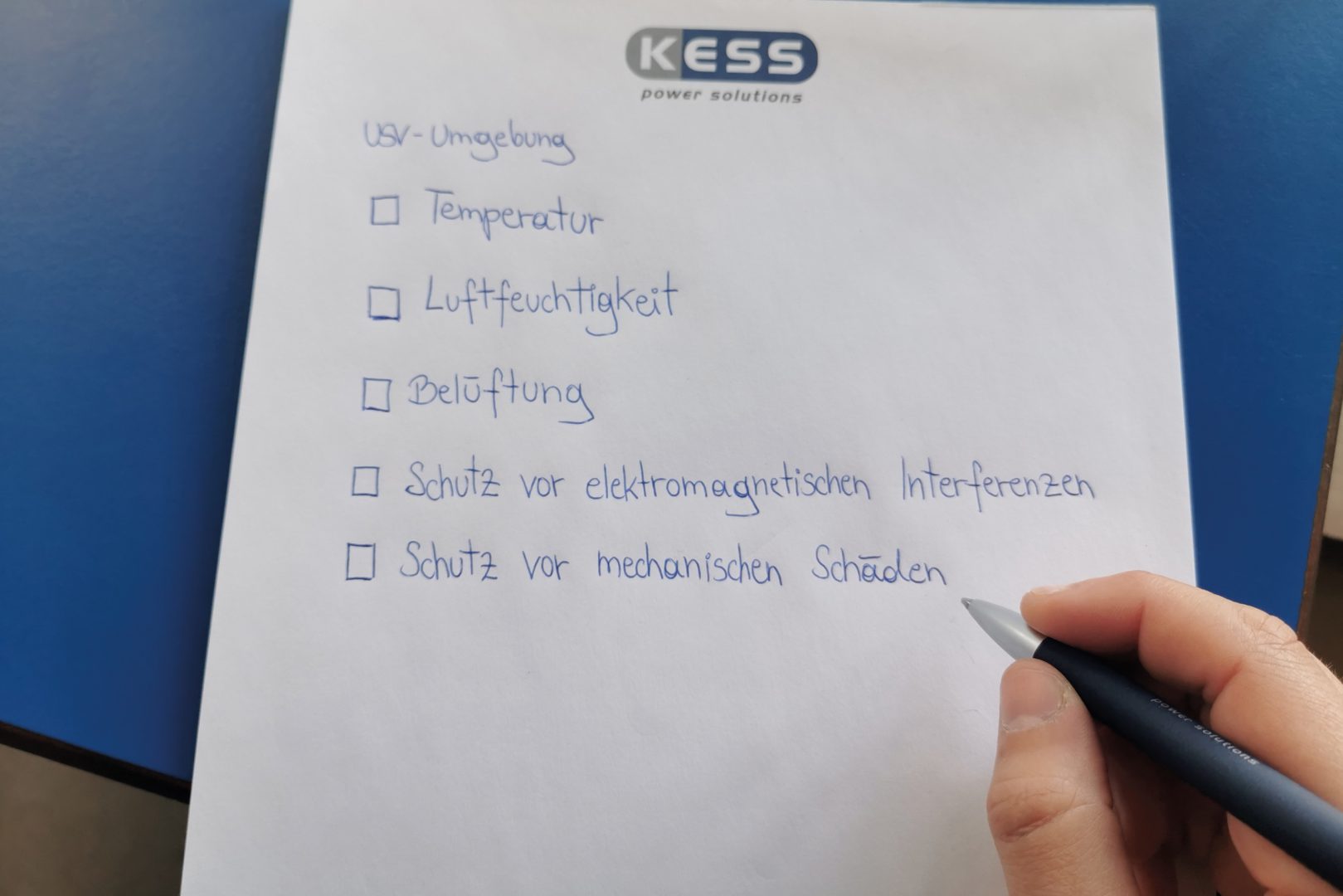 usv-umgebung checkliste